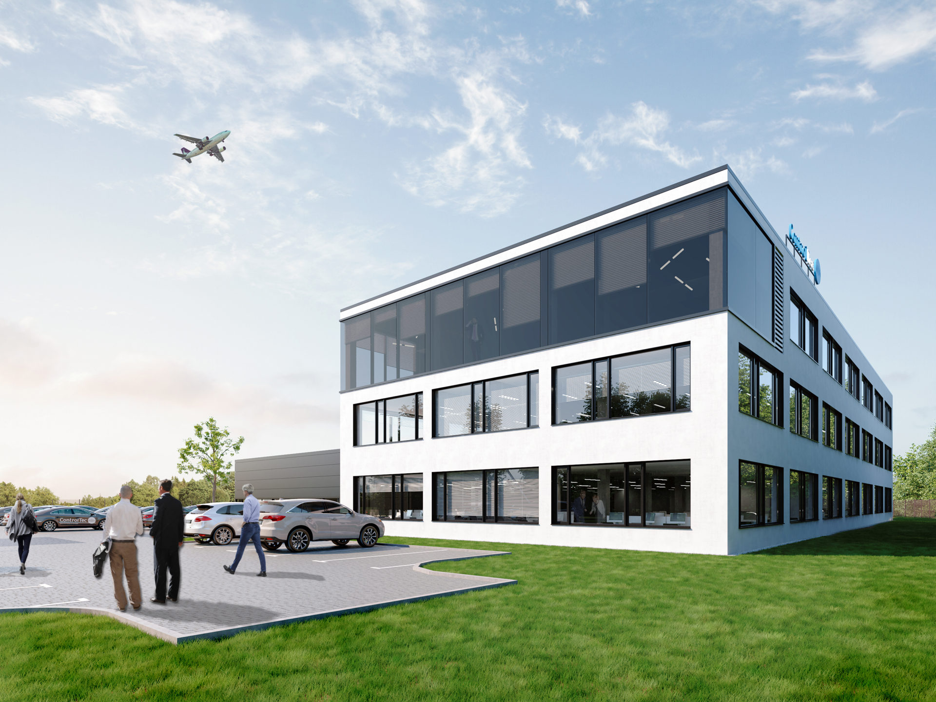 Projekt hali przemysłowej wraz z biurowcem dla firmy Controltec, Wrocław, rok 2019